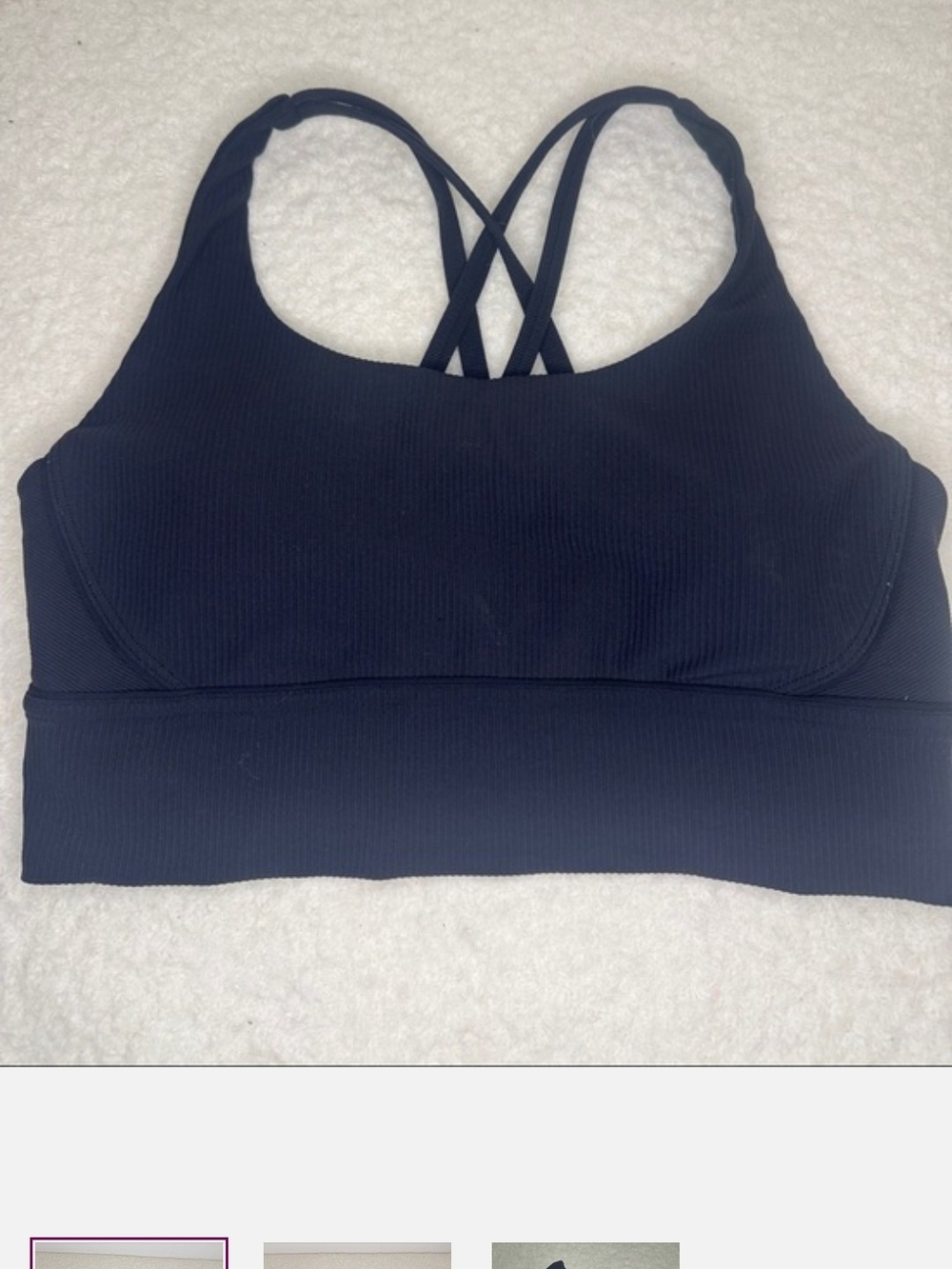 lululemon athletica Black Strappy-Back Sports Bra Size 8 Never Worn
